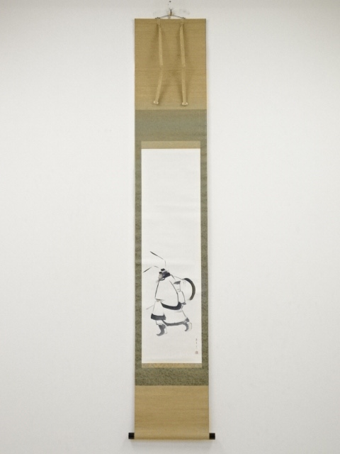 真作】掛軸 島田洗耳『花瓶図』紙本 肉筆 共箱付 掛け軸 a05107